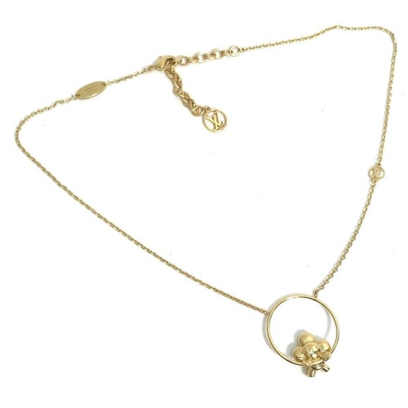 LOUIS VUITTON Gold Necklace - Picture 1 of 6